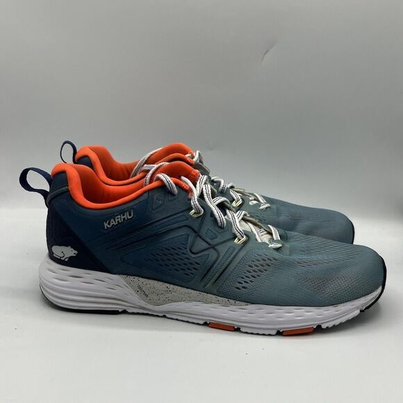 Karhu Fusion Ortix 2020 Mens Size 8.5 Running Shoes Blue Orange Athletic F100285 - Picture 1 of 11
